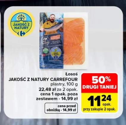Łosoś plastry Jakość z Natury Carrefour