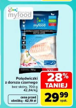 Polędwiczki z dorsza czarnego bez skóry myfood