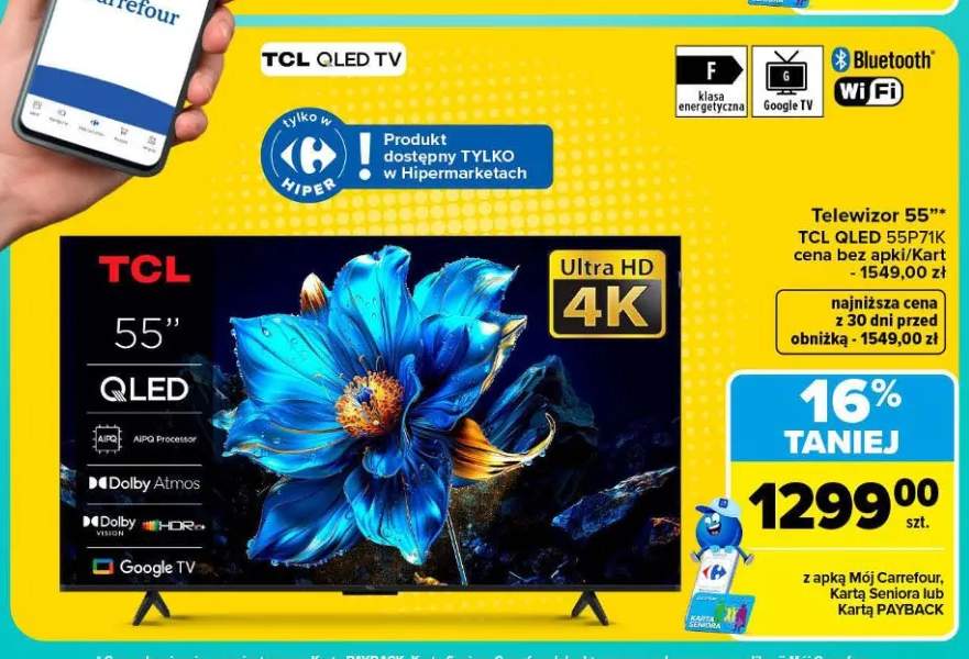 Telewizor 55" Tcl Qled 55P71K