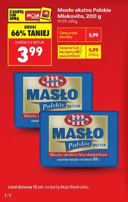 Masło ekstra Polskie Mlekovita