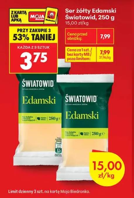 Ser żółty Edamski Światowid