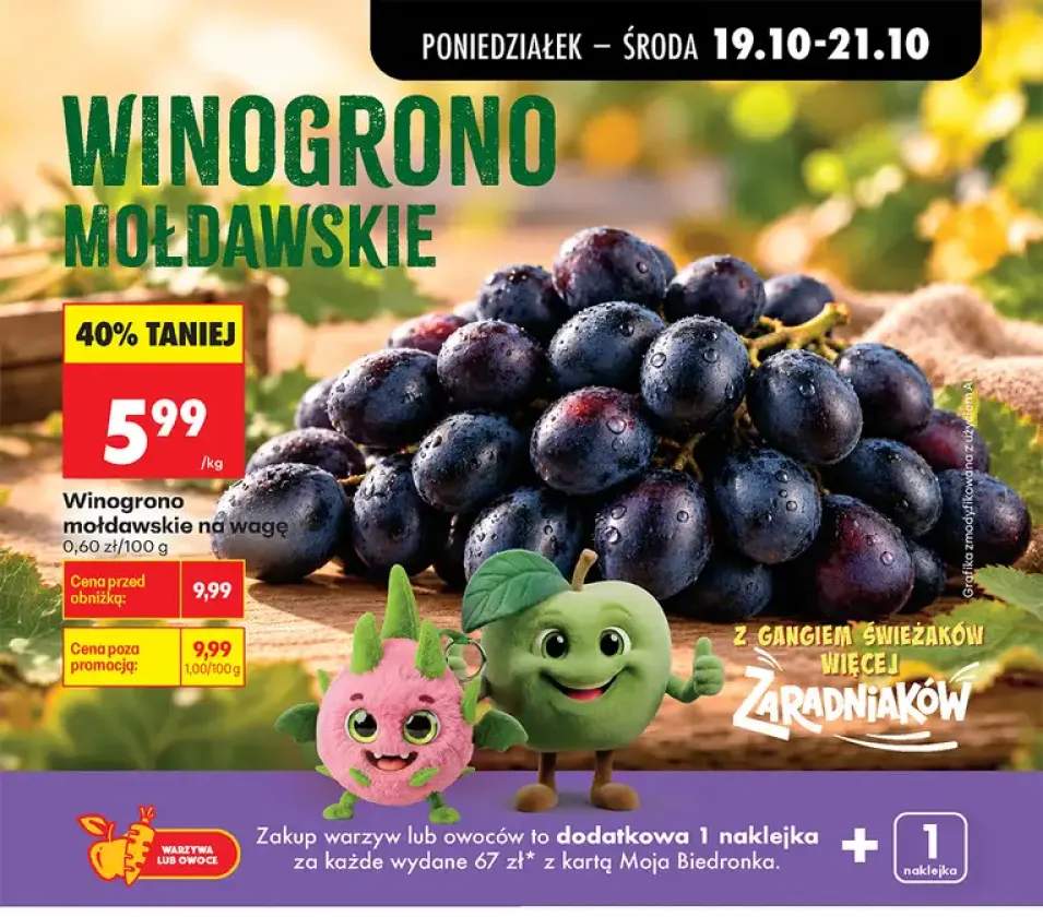 Winogrona na wagę