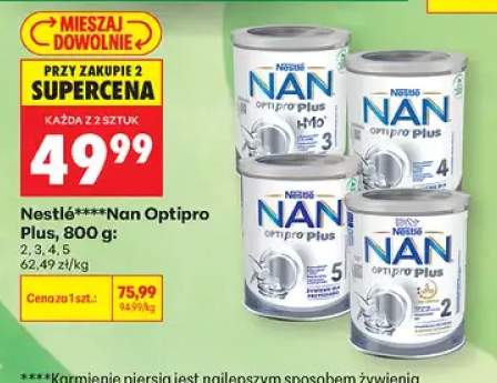 Mleko modyfikowane Nestlé Nan Optipro Plus 3 +3 warianty