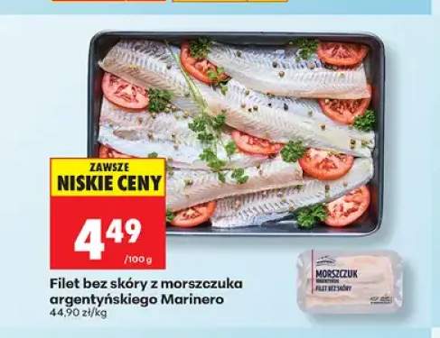 Filet bez skóry z morszczuka argentyńskiego Marinero