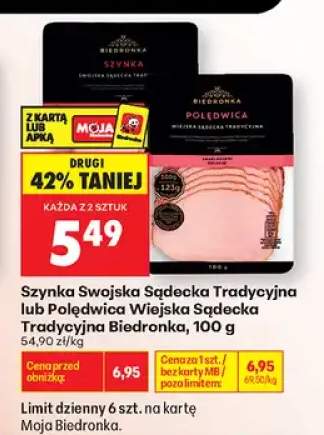 Polędwica Wiejska Sądecka Tradycyjna Biedronka +1 wariant