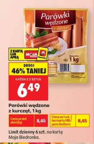 Parówki wędzone z kurcząt