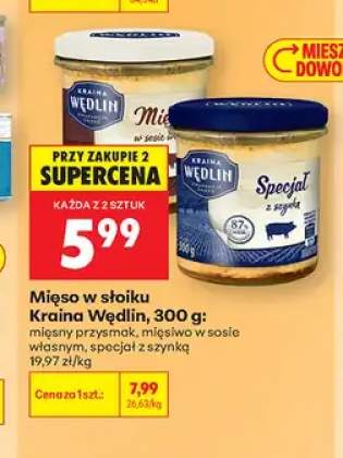 Mięso w słoiku mięsny przysmak Kraina Wędlin +2 warianty