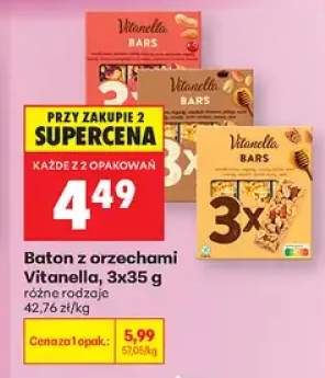 Baton z orzechami Vitanella 3-pak