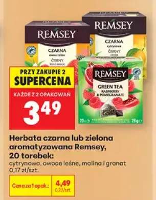 Herbata czarna aromatyzowana cytrynowa Remsey +2 warianty