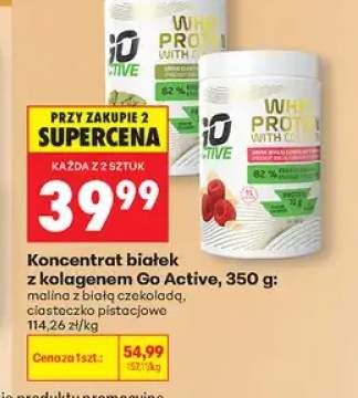 Koncentrat białek z kolagenem malina z białą czekoladą Go Active +1 wariant