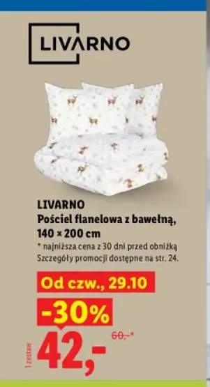 Pościel flanelowa z bawełną 140x200 cm Livarno
