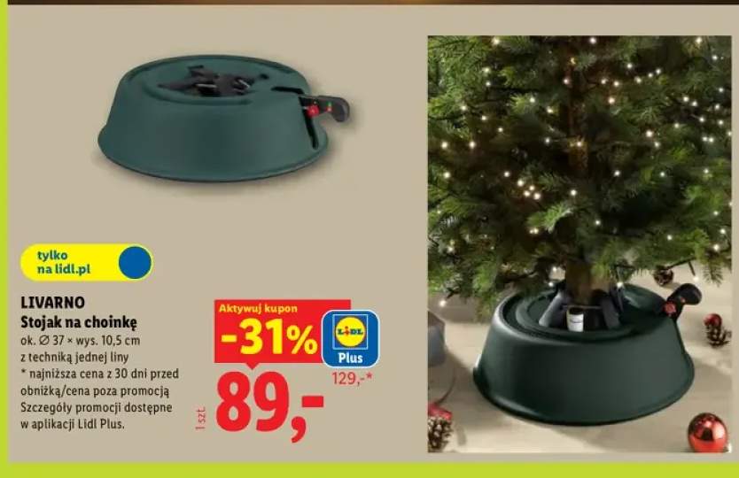 Stojak na choinkę z techniką jednej liny Livarno