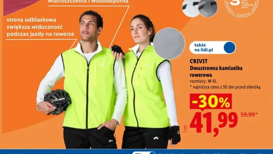 Dwustronna kamizelka rowerowa Crivit