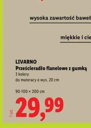 Prześcieradło flanelowe z gumką Livarno 90-100x200 cm