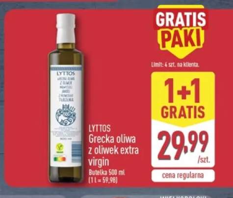 Grecka oliwa z oliwek extra virgin Lyttos