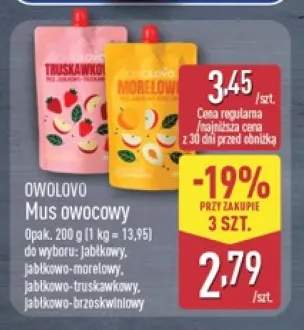 Mus owocowy jabłkowy Owolovo +3 warianty