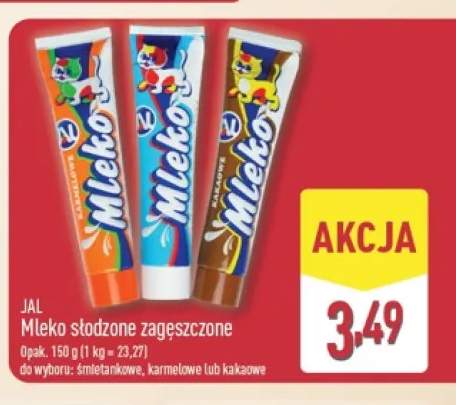 Mleko słodzone zagęszczone śmietankowe Jal +2 warianty