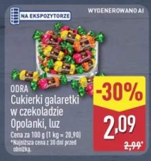 Cukierki galaretki w czekoladzie Opolanki luz Odra