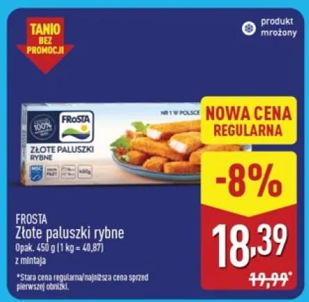 Złote paluszki rybne z mintaja Frosta