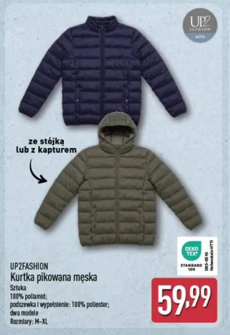 Kurtka pikowana męska ze stójką UP2FASHION +1 wariant