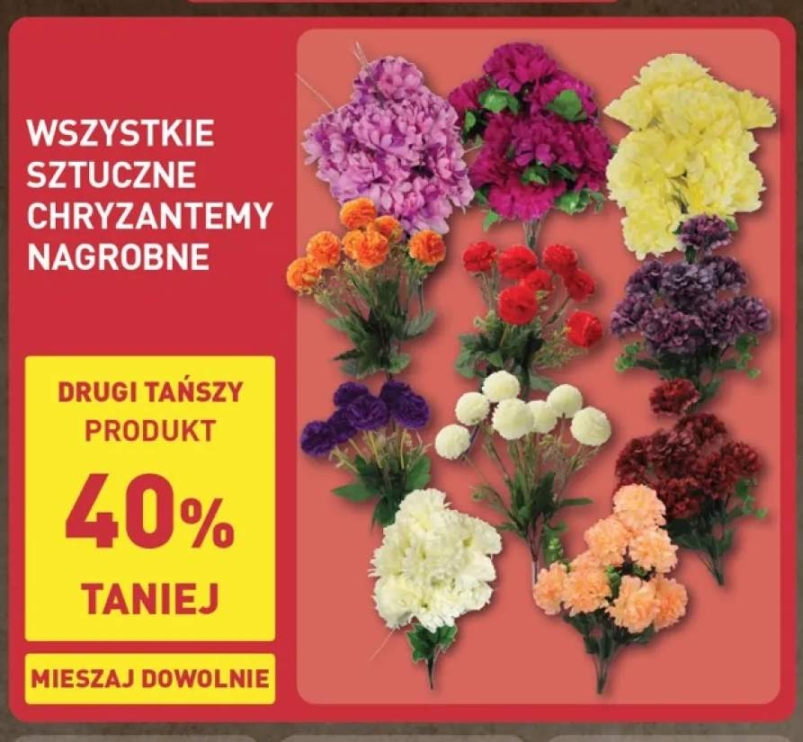Sztuczne chryzantemy nagrobne