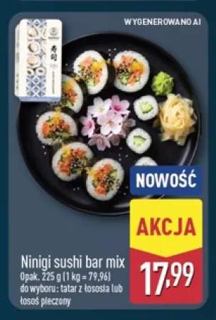 Sushi bar mix tatar z łososia Ninigi +1 wariant