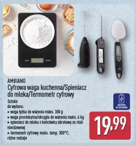 Cyfrowa waga kuchenna łyżka Ambiano +3 warianty