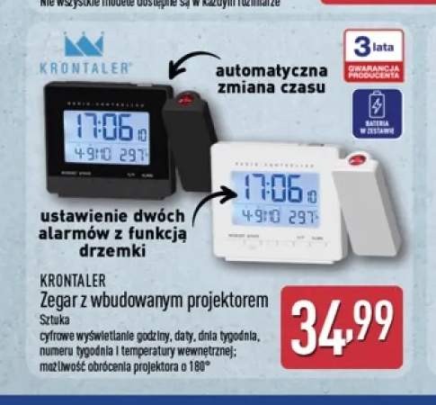 Zegar z wbudowanym projektorem Krontaler