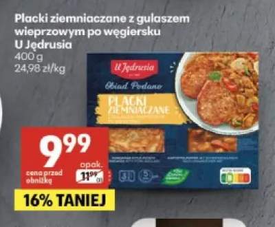 Placki ziemniaczane z gulaszem wieprzowym po węgiersku U Jędrusia