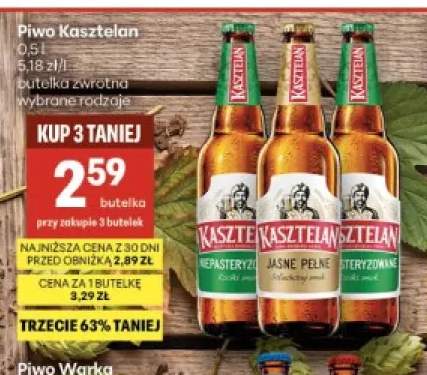 Piwo Kasztelan Niepasteryzowane +1 wariant