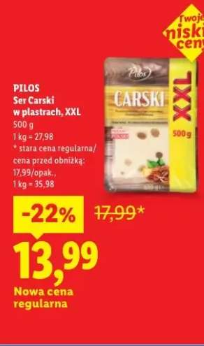 Ser carski w plastrach XXL Pilos