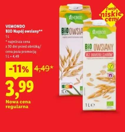 Bio napój owsiany Vemondo +1 wariant
