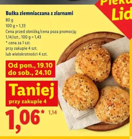 Bułka ziemniaczana z ziarnami Piekarnia Lidla