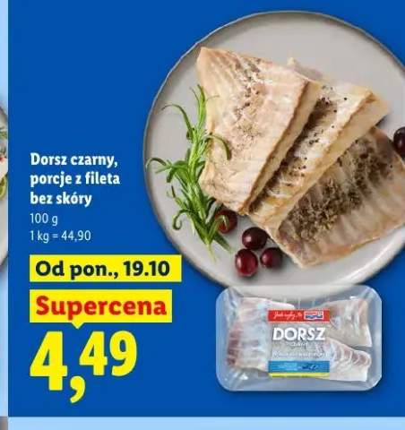 Dorsz czarny porcje z fileta bez skóry Abramczyk