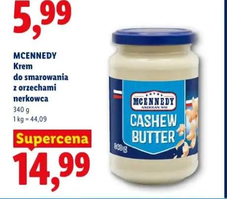 Krem do smarowania z orzechami nerkowca McEnnedy