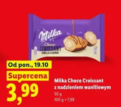 Rogalik Milka Choco Croissant z nadzieniem waniliowym