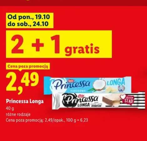 Wafel Princessa Longa kokosowa +1 wariant