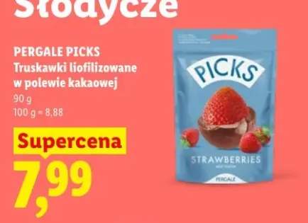 Truskawki liofilizowane w polewie kakaowej Pergale Picks