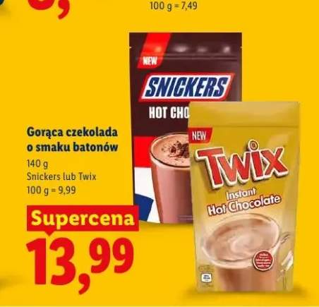 Gorąca czekolada o smaku batonów Snickers +1 wariant