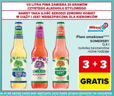 Piwo bezalkoholowe Somersby Sugar Apple +2 warianty