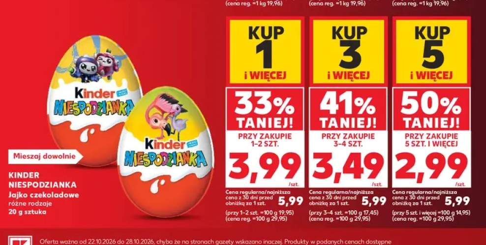 Jajko czekoladowe Kinder Niespodzianka