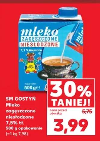 Mleko zagęszczone niesłodzone SM Gostyń 7,5%
