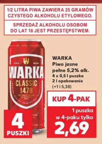 Piwo 5,2% alk. Warka 4-pak