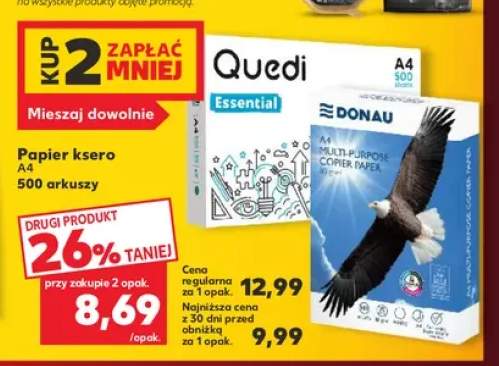 Papier ksero A4 500 arkuszy Quedi Essential +1 wariant