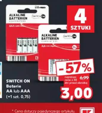 Baterie Aaa Switch On +1 wariant