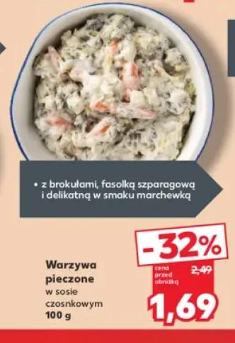 Warzywa pieczone w sosie czosnkowym