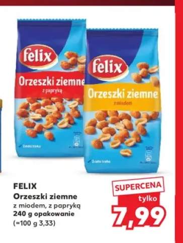 Orzeszki ziemne z miodem Felix +1 wariant
