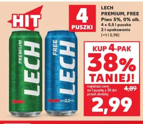 Piwo Lech Premium 4-pak 500 ml +1 wariant