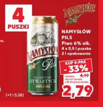 Piwo Namysłów Pils 4-pak 500 ml