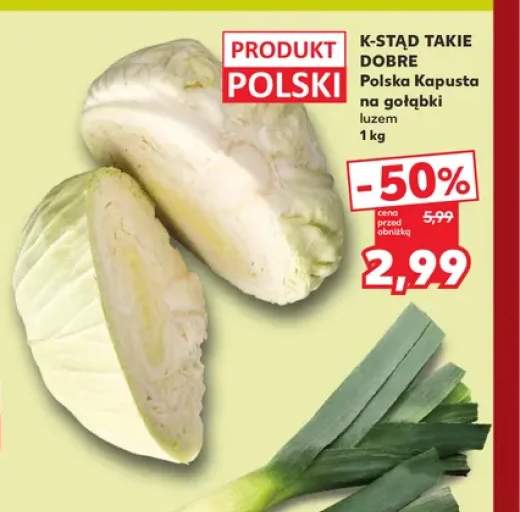 Kapusta polska na gołąbki K-Stąd Takie Dobre